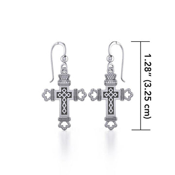 Medieval Cross Earrings TE1083 - Jewelry
